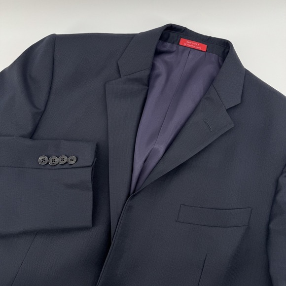 Ermenegildo Zegna 40R Sport Coat Saks Fifth Wool Navy‎ Blue Blazer Suit Jacket